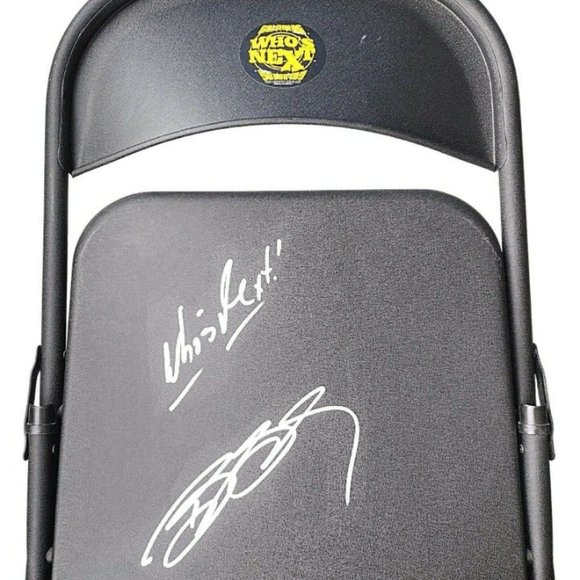 Bill Goldberg Signed Steel Wrestling Folding Chair Who's Next WWE JSA Autograph - Picture 4 of 8
